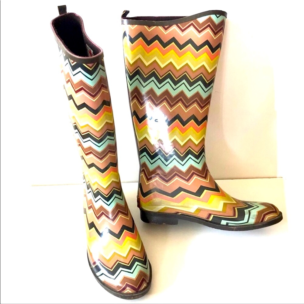 Missoni Target Zip Zag Multicolor Tall Rainboots